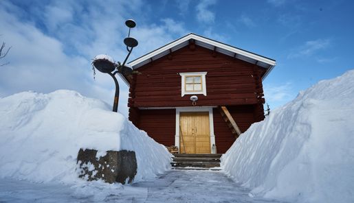 Lapland Guesthouse in winter, Swedish Lapland