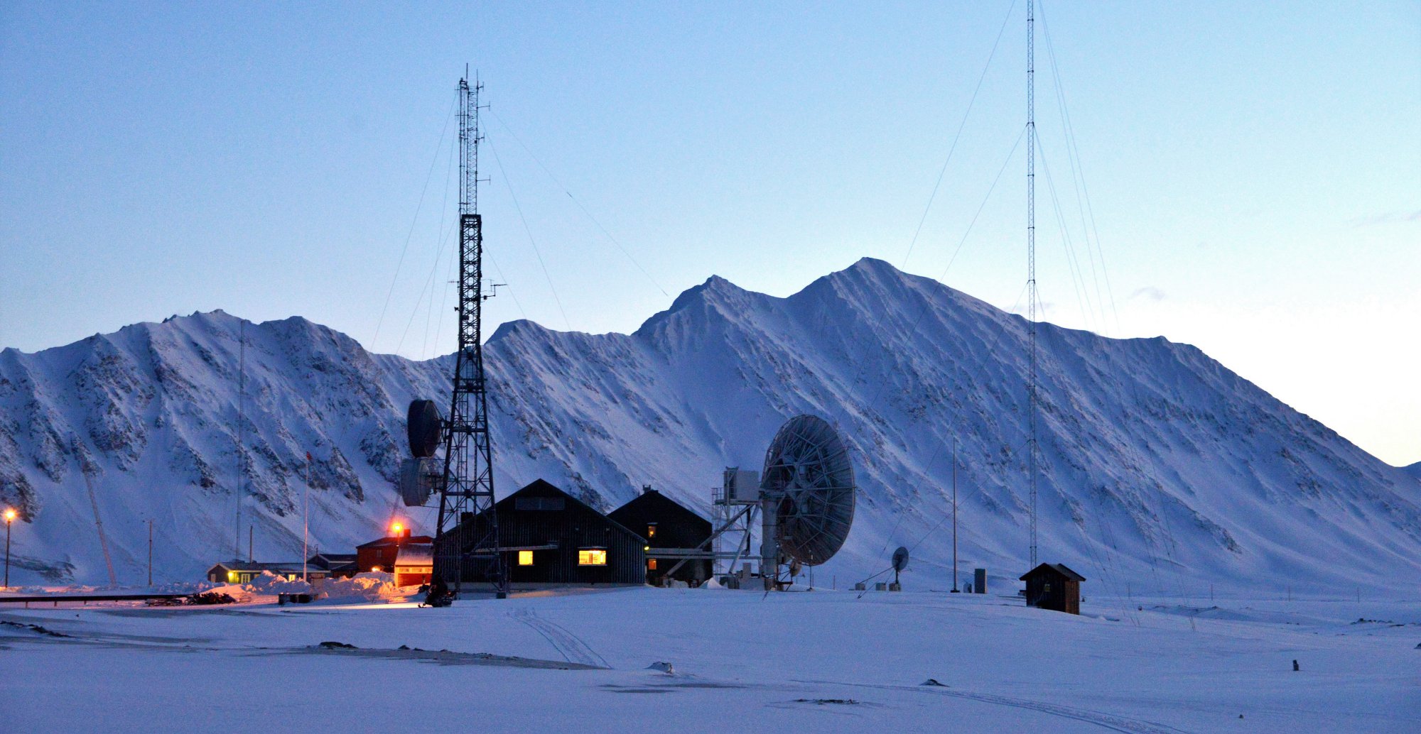 View of Isfjord Radio in Svalbard