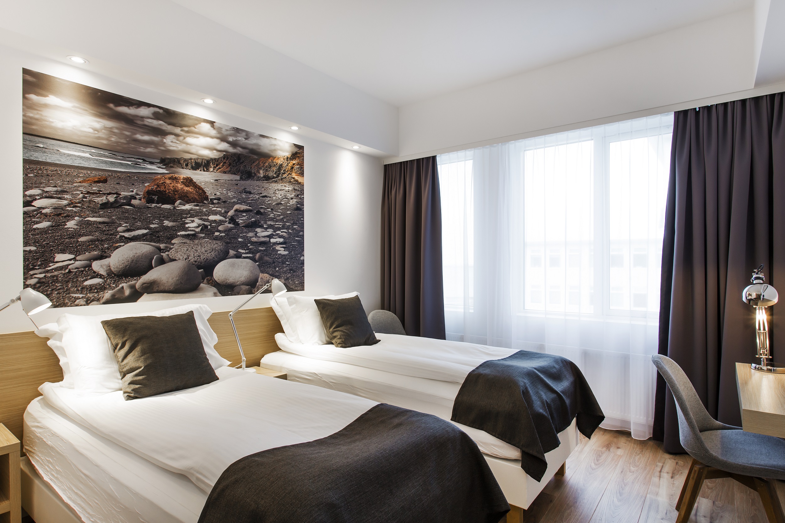 Twin room at the Storm Hotel in Iceland Reykjavik