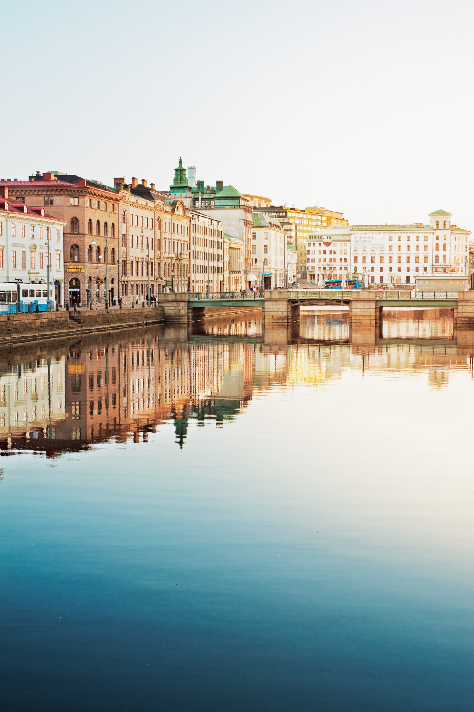 Gothenburg canal in the summer, West Sweden